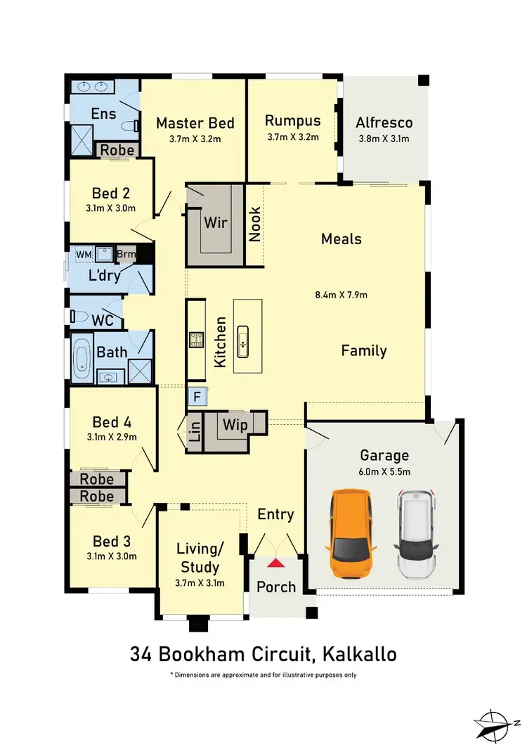Floorplan of Homely house listing, 34 Bookham Circuit, Kalkallo VIC 3064