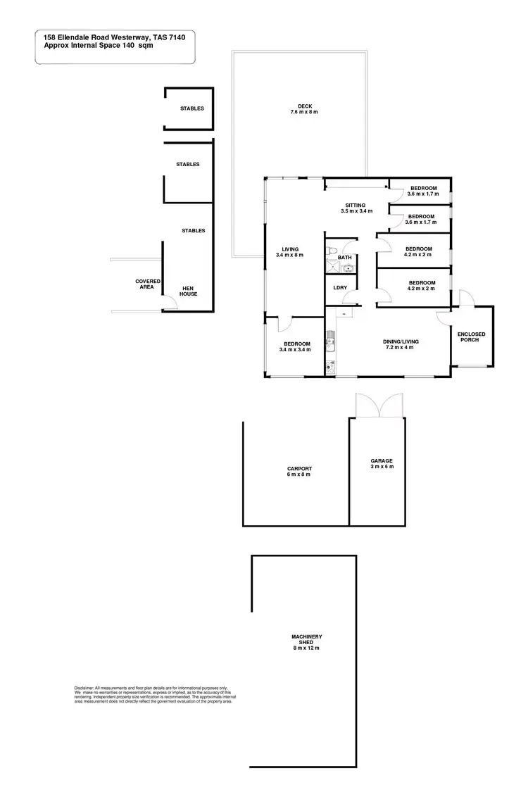 Floorplan of Homely house listing, 158 Ellendale Road, Westerway TAS 7140