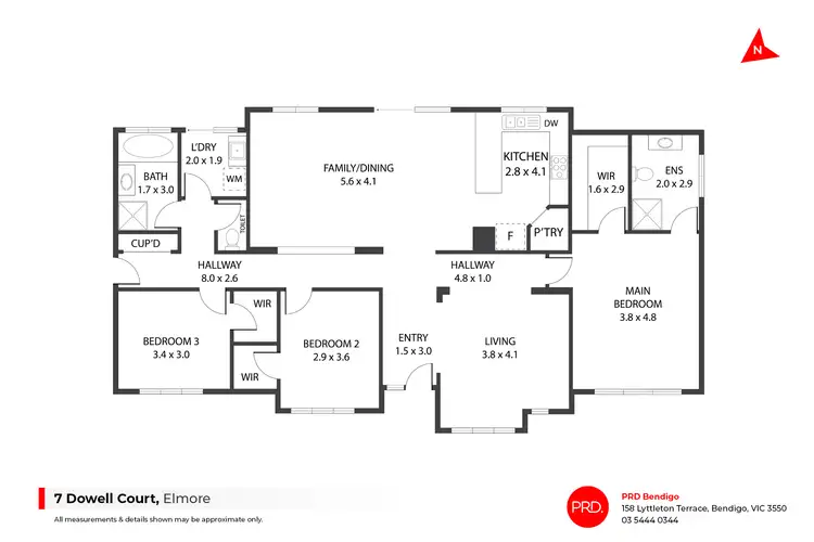 Floorplan of Homely house listing, 7 Dowell Court, Elmore VIC 3558