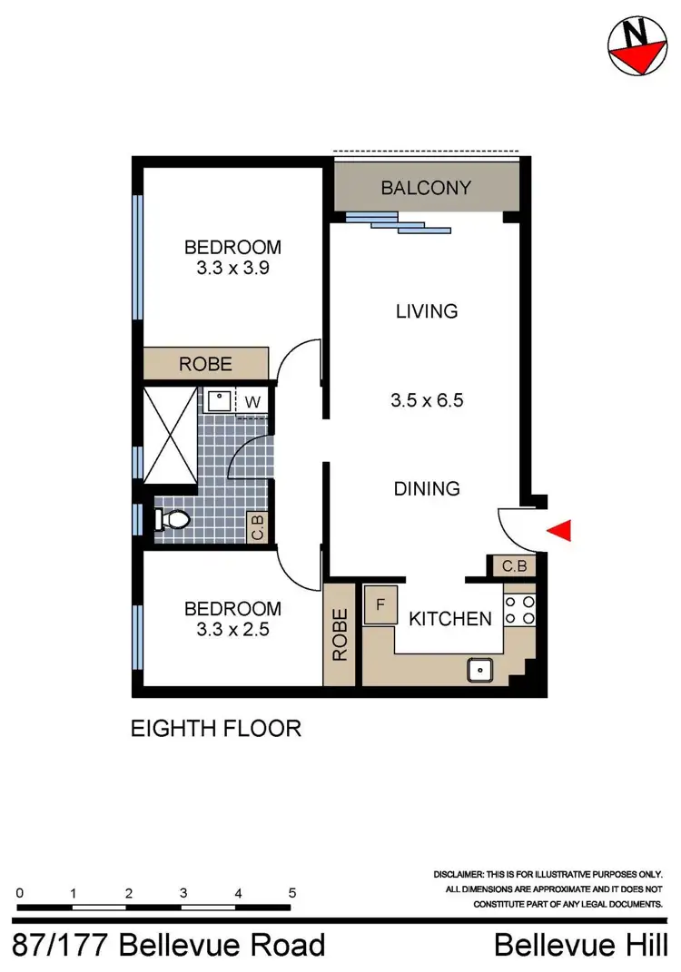 Floorplan of Homely apartment listing, 87/177 Bellevue Road, Bellevue Hill NSW 2023