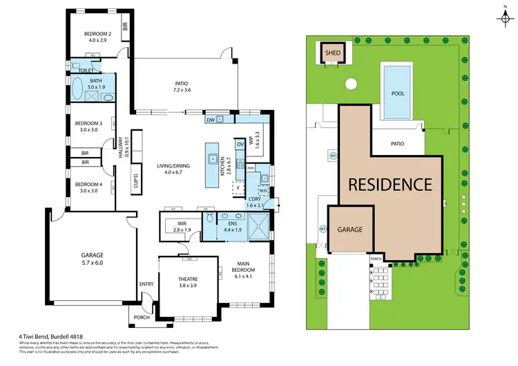 Floorplan of Homely house listing, 4 Tiwi Bend, Burdell QLD 4818