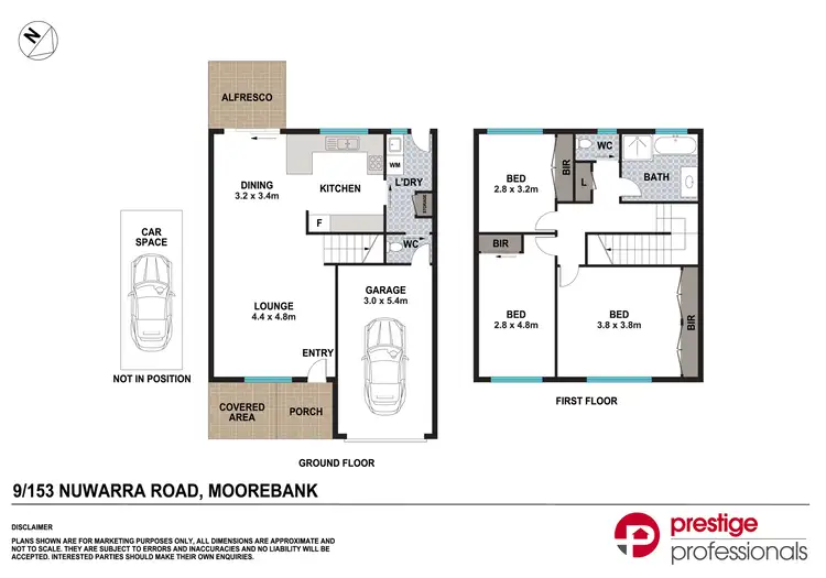 Floorplan of Homely townhouse listing, 9/153 Nuwarra Road, Moorebank NSW 2170