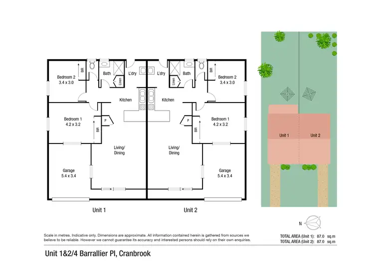 Floorplan of Homely block of units listing, Unit 1 & 2/4 Barrallier Place, Cranbrook QLD 4814