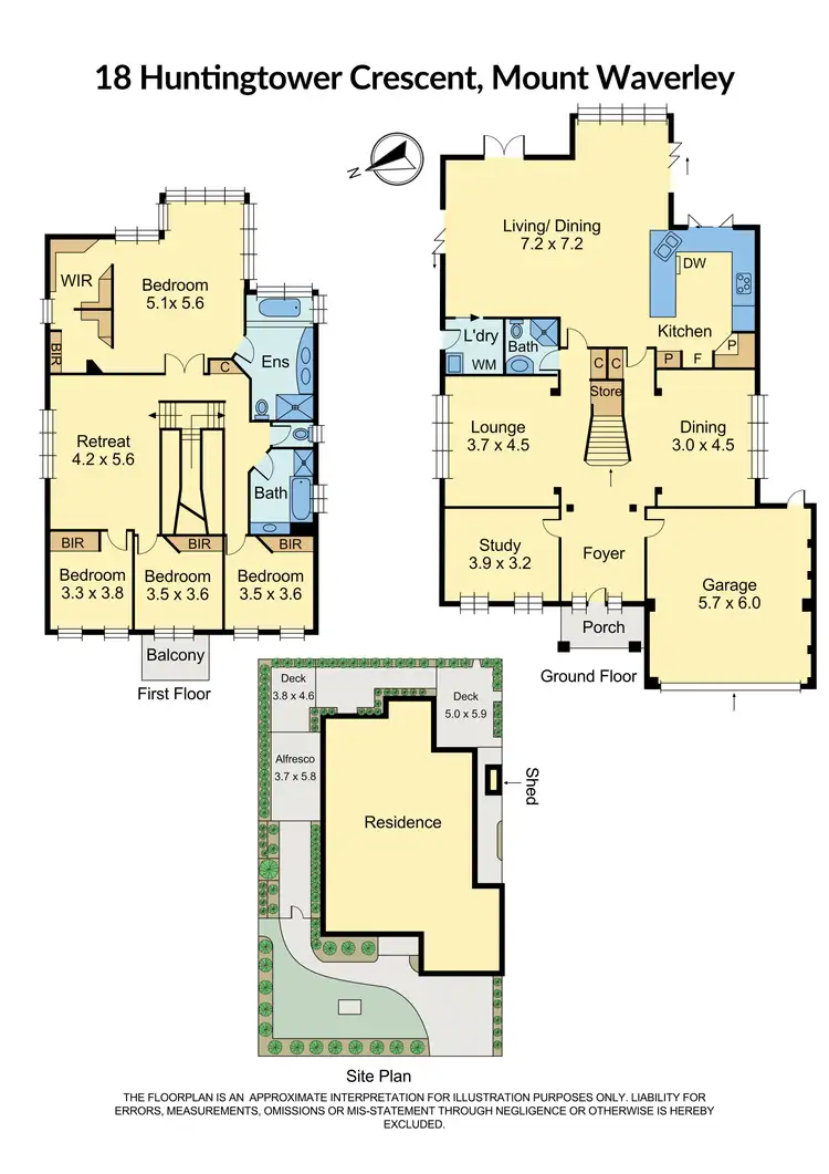 Floorplan of Homely house listing, 18 Huntingtower Crescent, Mount Waverley VIC 3149