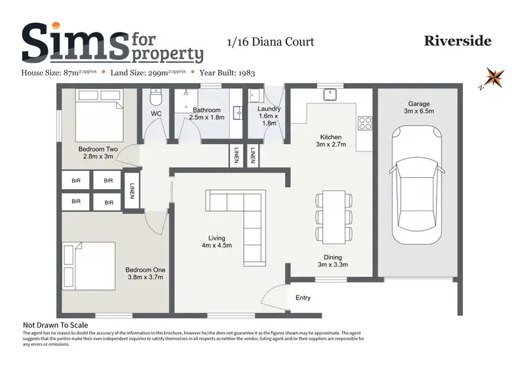 Floorplan of Homely house listing, 1/16 Diana Court, Riverside TAS 7250