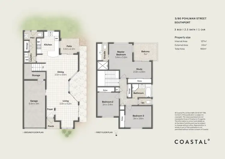 Floorplan of Homely townhouse listing, 3/80 Pohlman Street, Southport QLD 4215