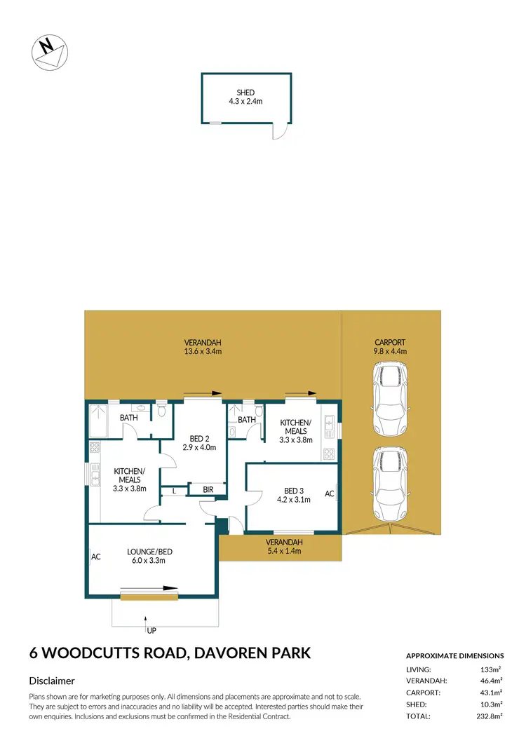 Floorplan of Homely house listing, 6 Woodcutts Road, Davoren Park SA 5113