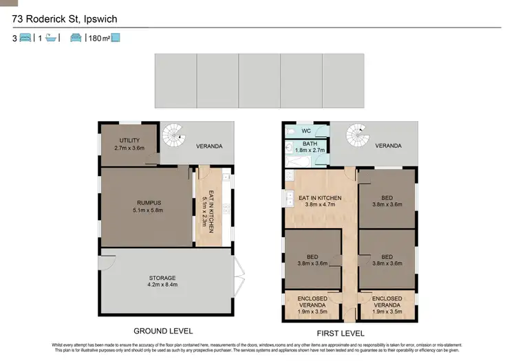 Floorplan of Homely house listing, 73 Roderick Street, Ipswich QLD 4305