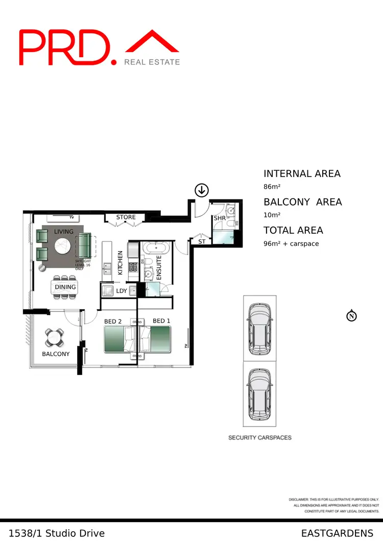 Floorplan of Homely apartment listing, 1538/1 Studio Drive, Eastgardens NSW 2036