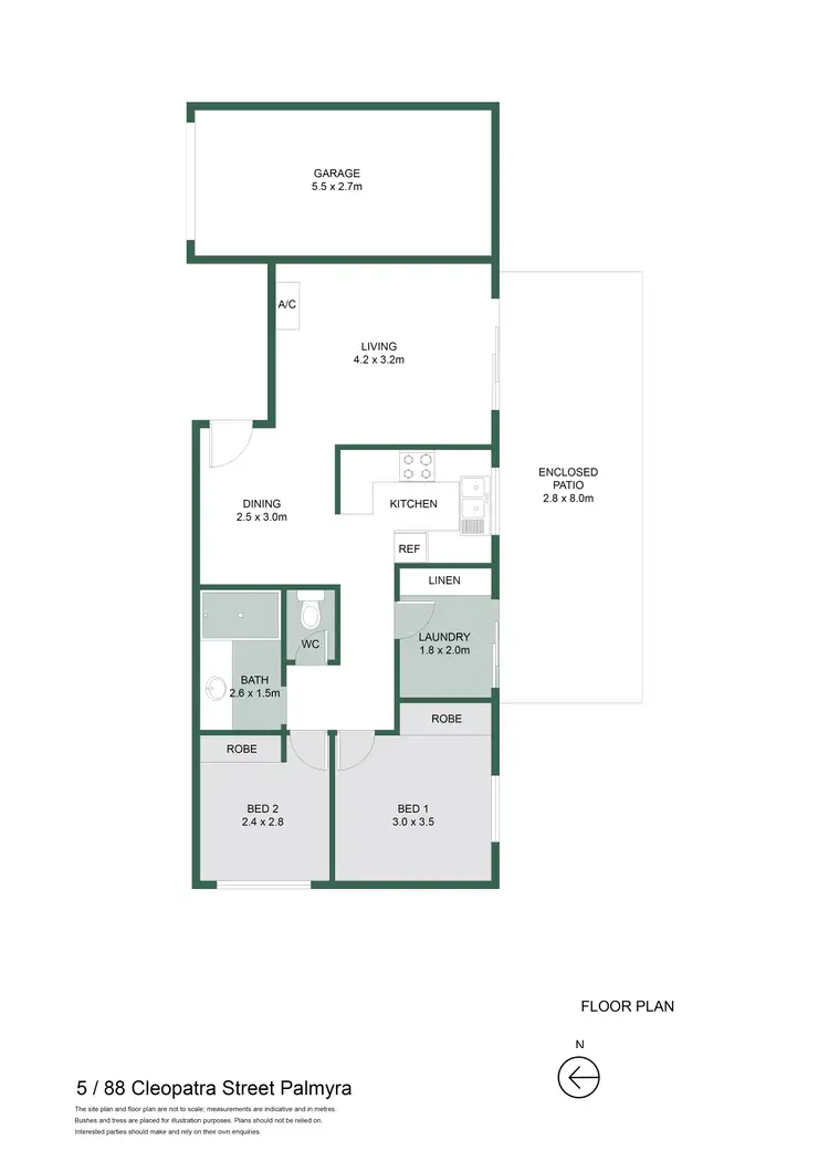 Floorplan of Homely house listing, 5/88 Cleopatra Street, Palmyra WA 6157