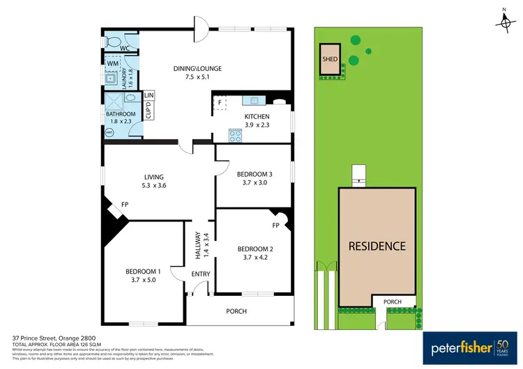 Floorplan of Homely house listing, 37 Prince Street, Orange NSW 2800