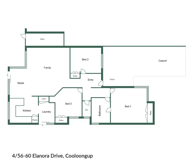 Floorplan of Homely unit listing, 4/56-60 Elanora Drive, Cooloongup WA 6168