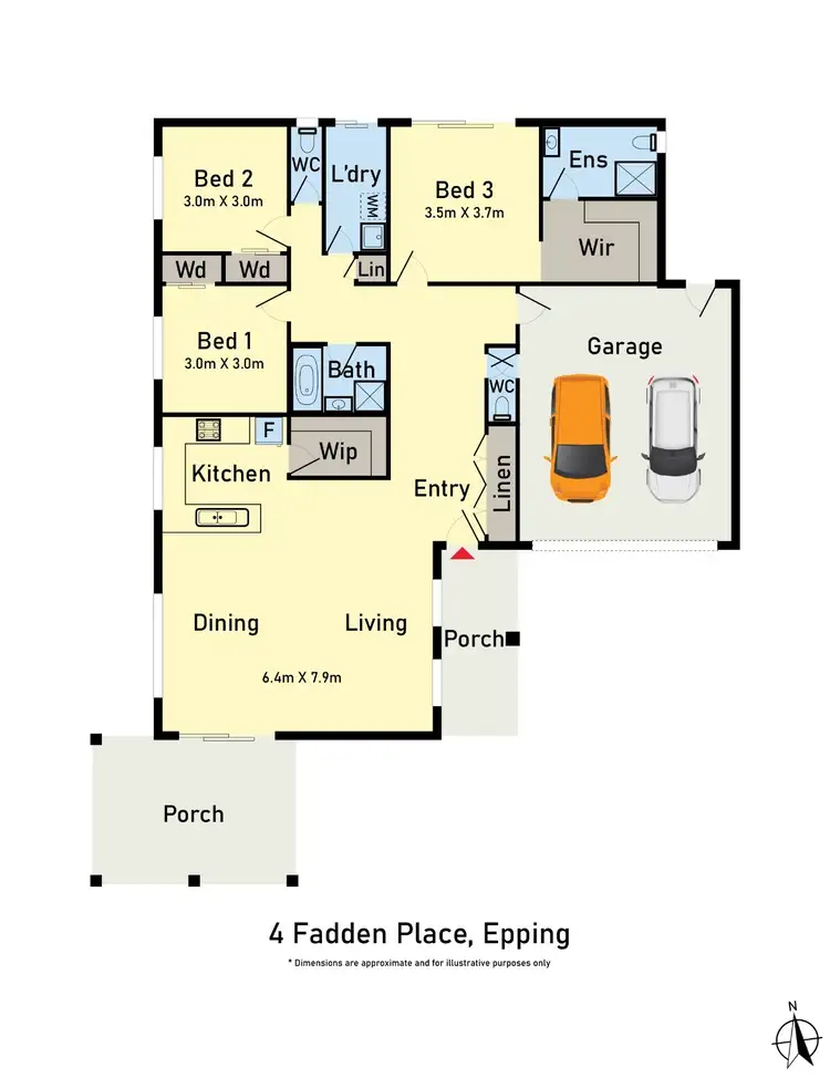 Floorplan of Homely house listing, 4 Fadden Place, Epping VIC 3076