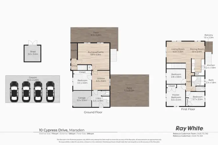 Floorplan of Homely house listing, 10 Cypress Drive, Marsden QLD 4132