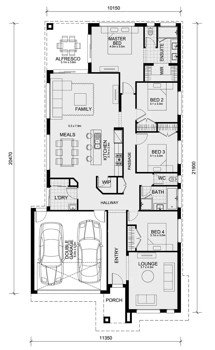 Floorplan of Homely house listing, 6 Bonniebrook Road, Woodlea Estate, Aintree VIC 3336