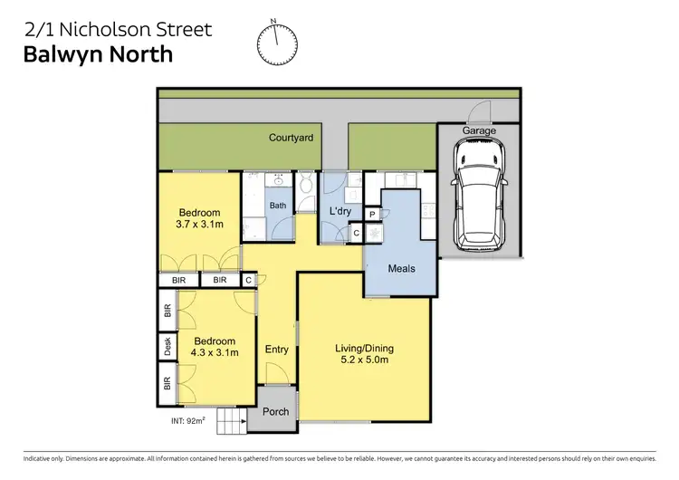 Floorplan of Homely unit listing, 2/1 Nicholson Street, Balwyn North VIC 3104