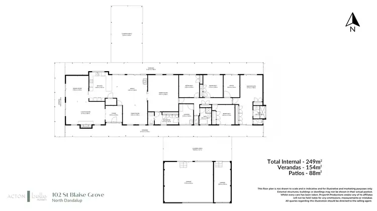 Floorplan of Homely rural property listing, 102 St Blaise Grove, North Dandalup WA 6207