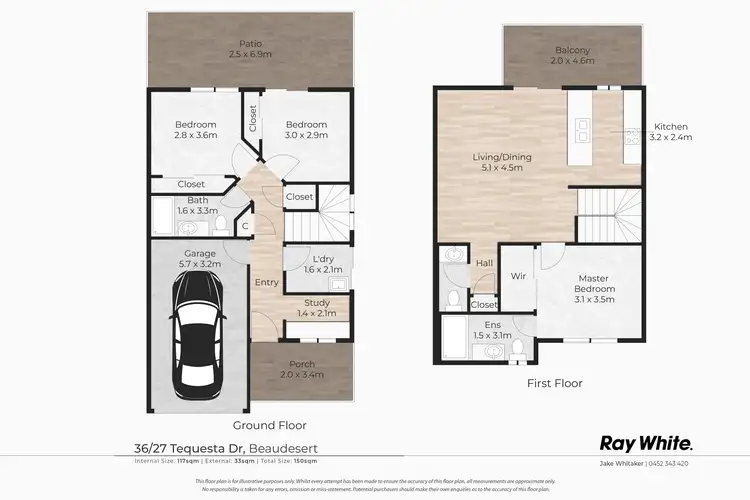 Floorplan of Homely townhouse listing, 36/27 Tequesta Drive, Beaudesert QLD 4285