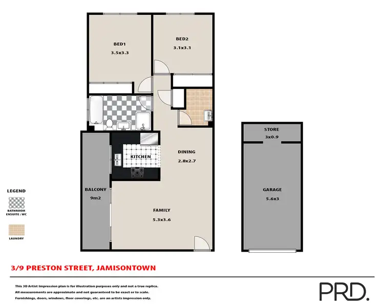 Floorplan of Homely unit listing, 3/9 Preston Street, Jamisontown NSW 2750