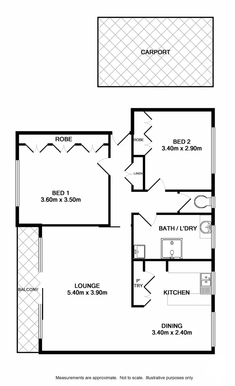 Floorplan of Homely unit listing, 3/523 Kiewa Place, Albury NSW 2640