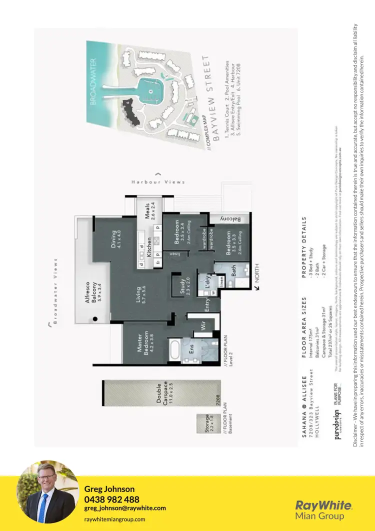 Floorplan of Homely apartment listing, 7208/323 Bayview Street, Hollywell QLD 4216