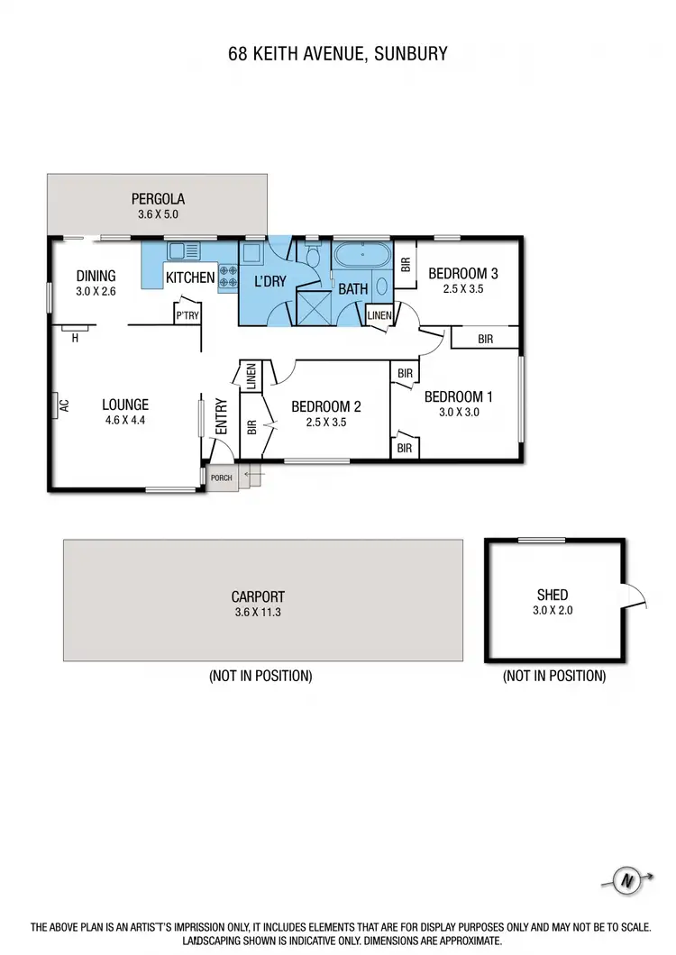 Floorplan of Homely house listing, 68 Keith Avenue, Sunbury VIC 3429