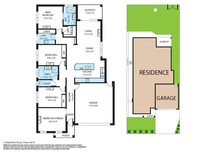 Floorplan of Homely house listing, 3 Highfields Parkway, Shaw QLD 4818