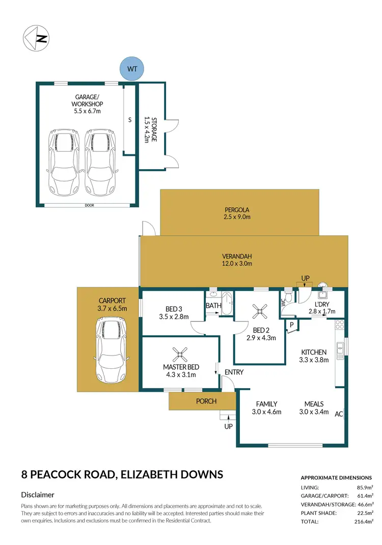 Floorplan of Homely house listing, 8 Peacock Road, Elizabeth Downs SA 5113