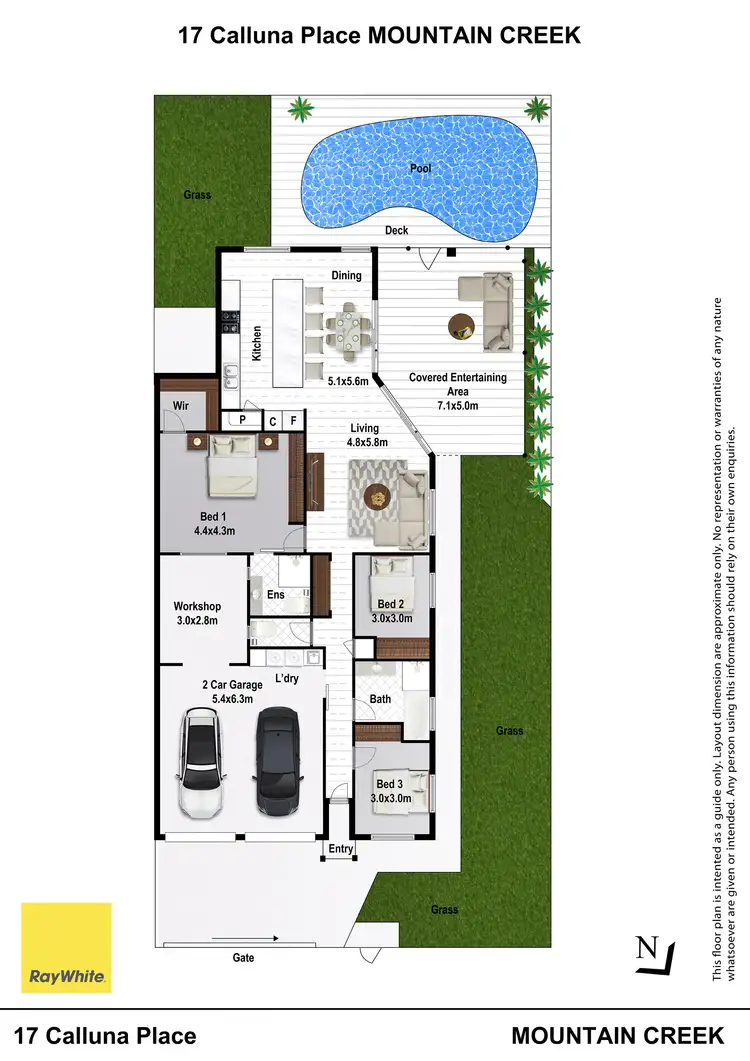 Floorplan of Homely house listing, 17 Calluna Place, Mountain Creek QLD 4557