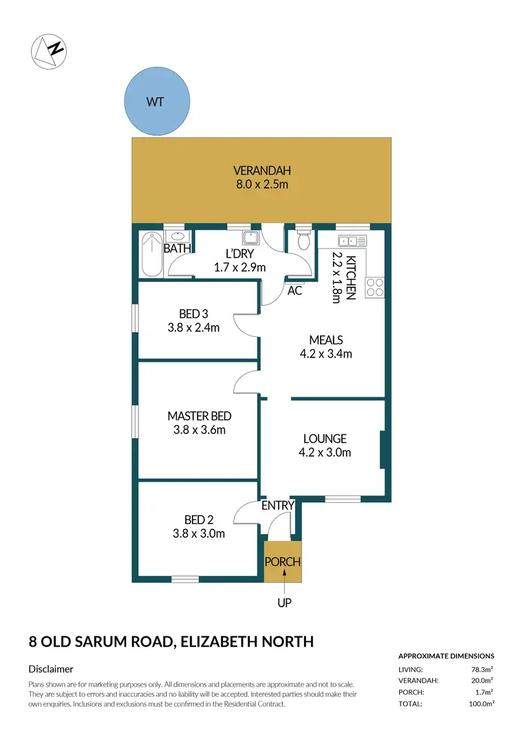 Floorplan of Homely house listing, 8 Old Sarum Road, Elizabeth North SA 5113