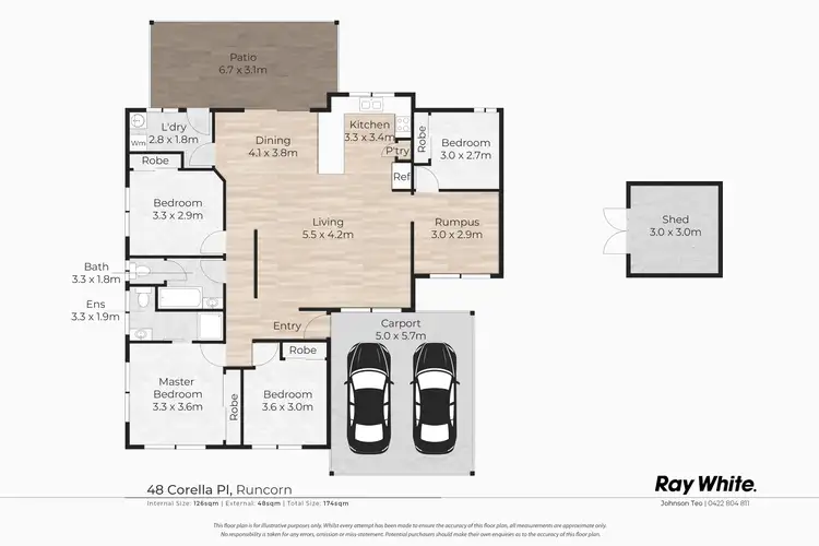 Floorplan of Homely house listing, 48 Corella Place, Runcorn QLD 4113