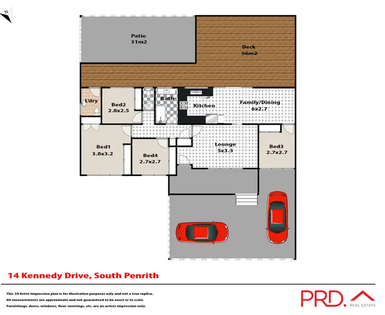 Floorplan of Homely house listing, 14 Kennedy Drive, South Penrith NSW 2750