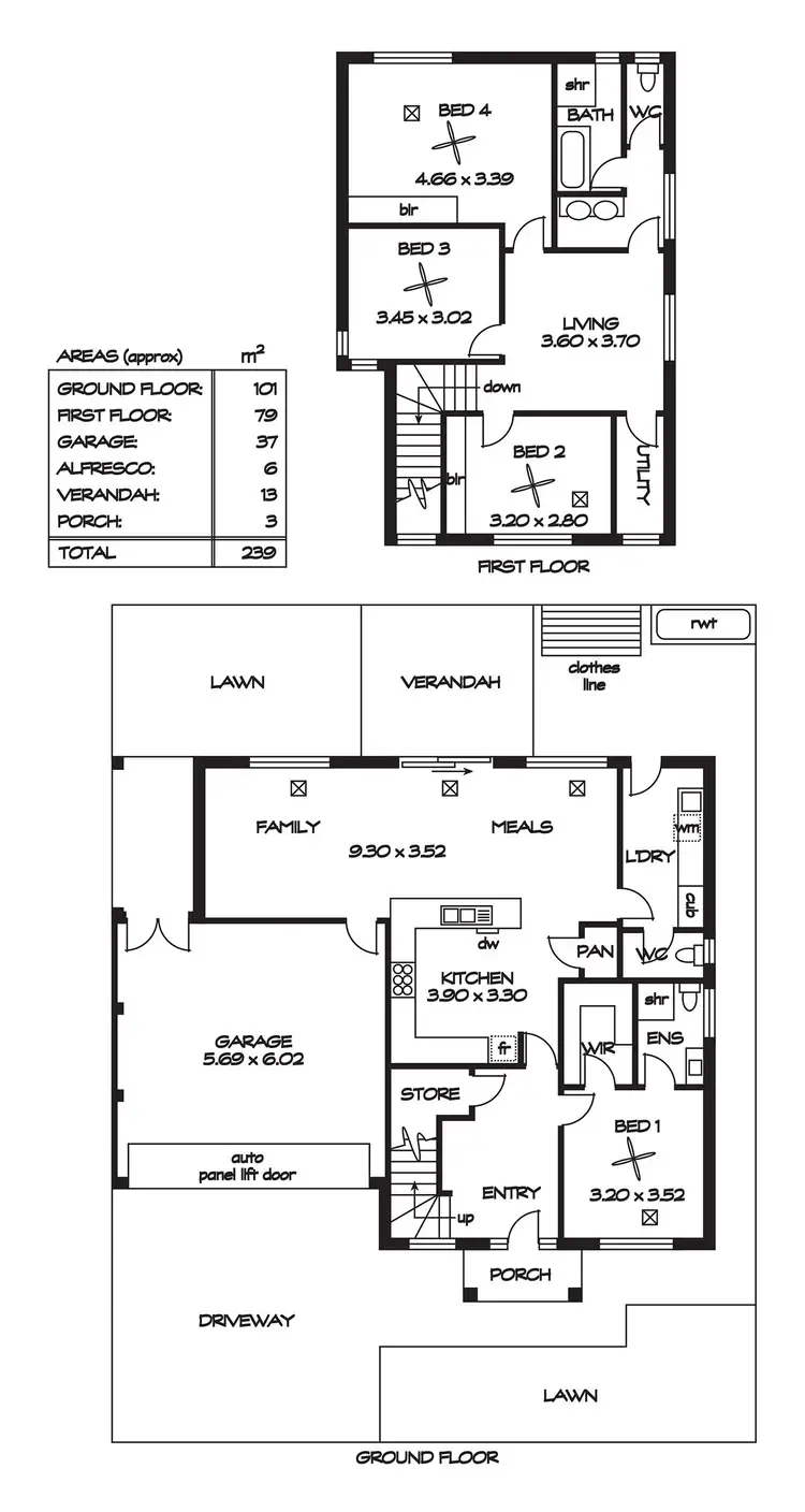 Floorplan of Homely house listing, 1 Auriel Way, Valley View SA 5093