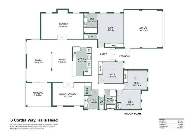 Floorplan of Homely house listing, 8 Cordia Way, Halls Head WA 6210