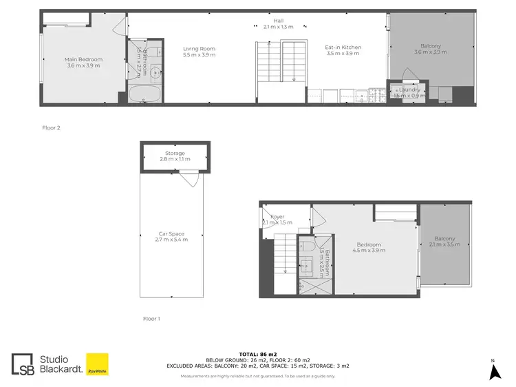 Floorplan of Homely apartment listing, 2607/59 Blamey Street, Kelvin Grove QLD 4059