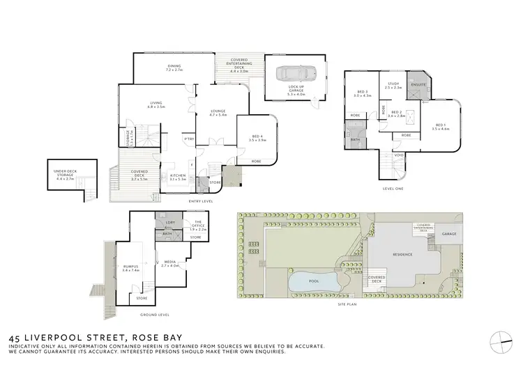 Floorplan of Homely house listing, 45 Liverpool Street, Rose Bay NSW 2029