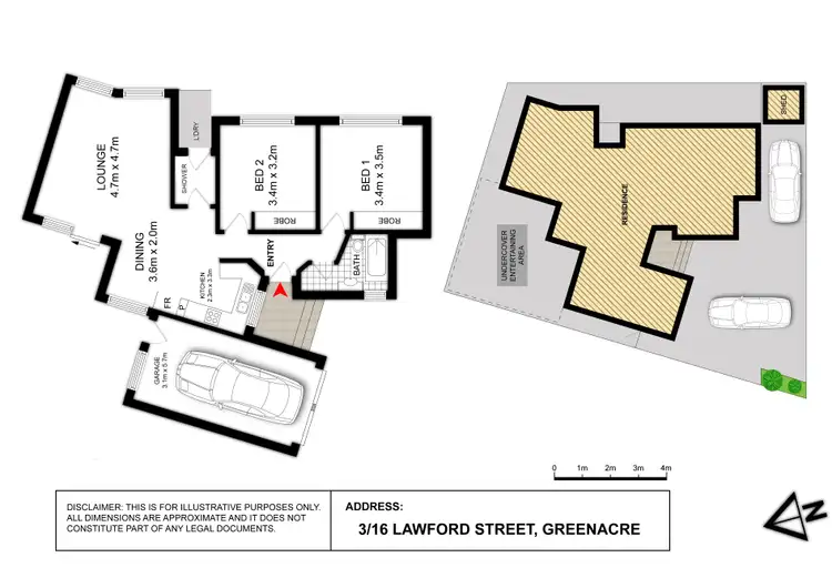 Floorplan of Homely villa listing, 3/16 Lawford Street, Greenacre NSW 2190