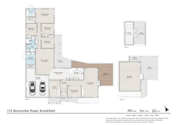 Floorplan of Homely house listing, 133 Boscombe Road, Brookfield QLD 4069