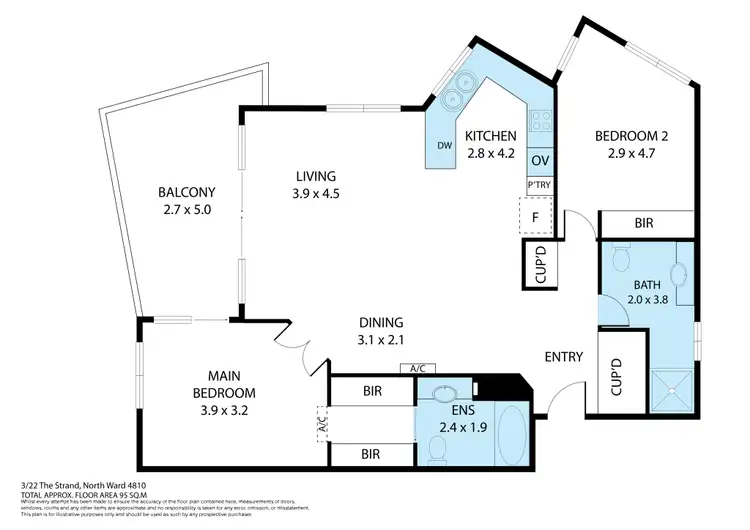 Floorplan of Homely apartment listing, 3/22-23 The Strand, North Ward QLD 4810
