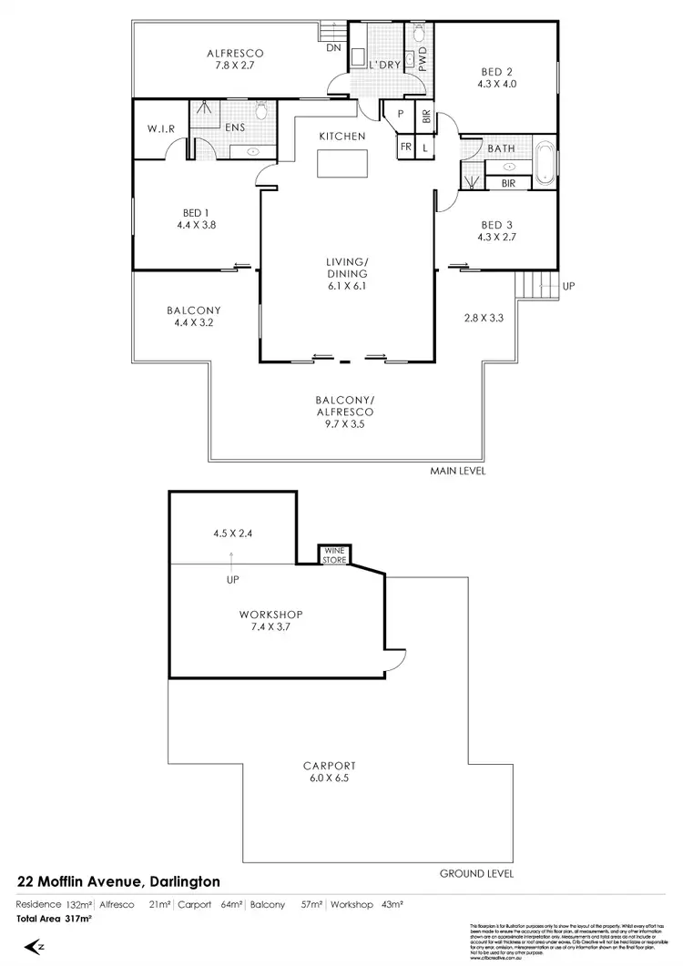 Floorplan of Homely house listing, 22 Mofflin Avenue, Darlington WA 6070