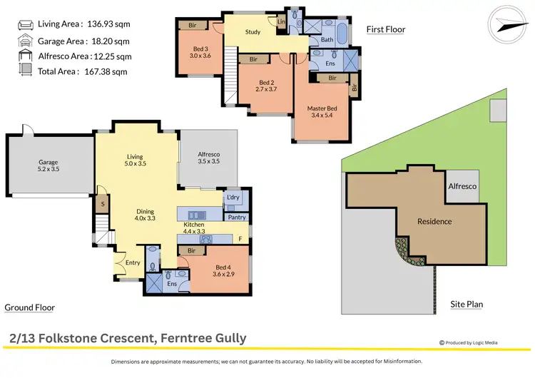 Floorplan of Homely townhouse listing, 2/13 Folkstone Crescent, Ferntree Gully VIC 3156
