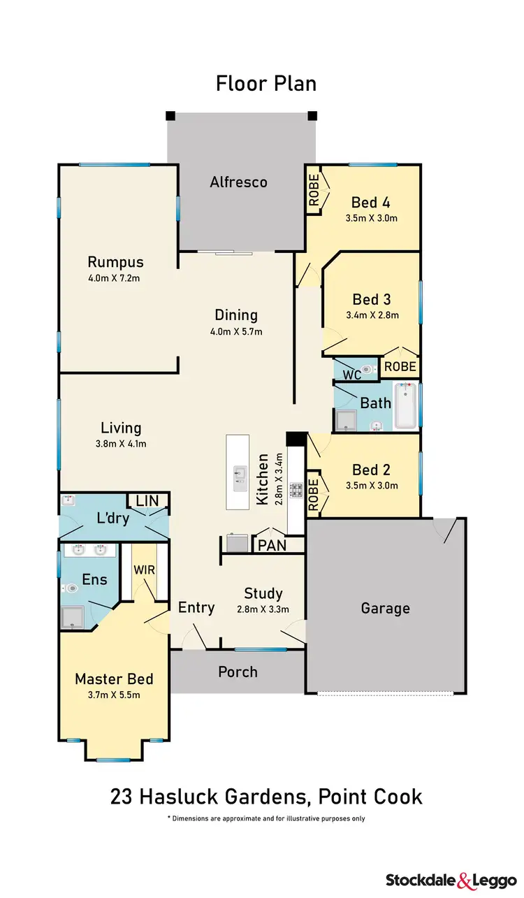 Floorplan of Homely house listing, 23 Hasluck Gardens, Point Cook VIC 3030