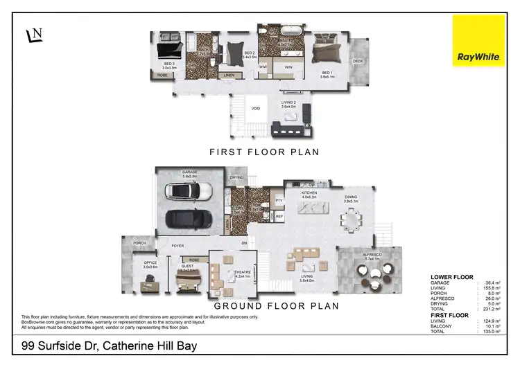 Floorplan of Homely house listing, 99 Surfside Drive, Catherine Hill Bay NSW 2281