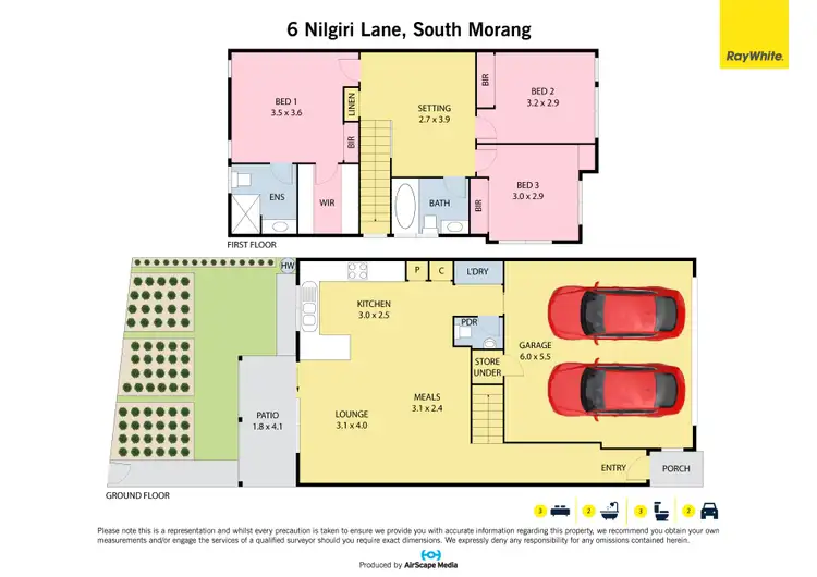 Floorplan of Homely townhouse listing, 6 Nilgiri Lane, South Morang VIC 3752