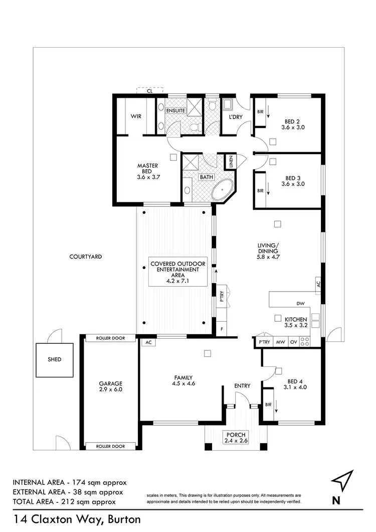 Floorplan of Homely house listing, 14 Claxton Way, Burton SA 5110