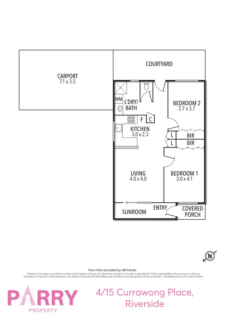 Floorplan of Homely unit listing, 4/15 Currawong Place, Riverside TAS 7250