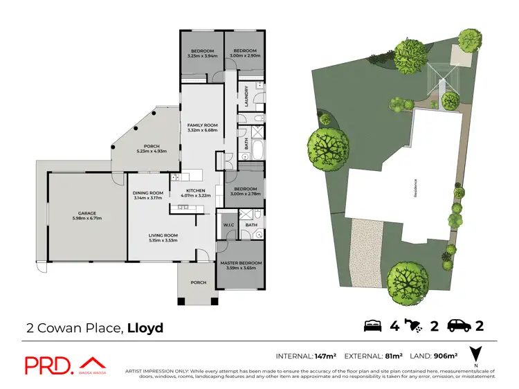Floorplan of Homely house listing, 2 Cowan Place, Lloyd NSW 2650