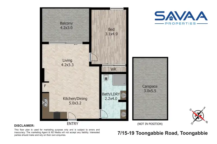 Floorplan of Homely apartment listing, 7/15-19 TOONGABBIE ROAD, Toongabbie NSW 2146