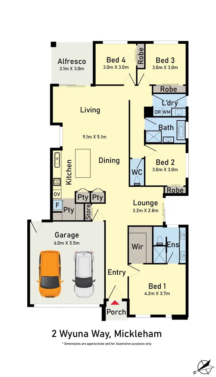 Floorplan of Homely house listing, 2 Wyuna Way, Mickleham VIC 3064