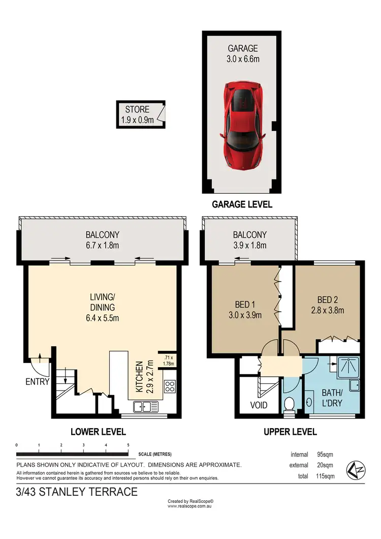 Floorplan of Homely unit listing, 3/43 Stanley Terrace, Taringa QLD 4068
